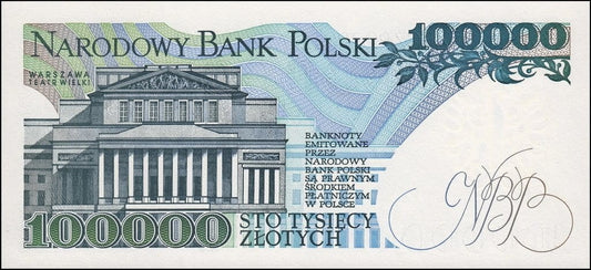PRL 100000 zł Stanisław Moniuszko 1990 P-154a BA