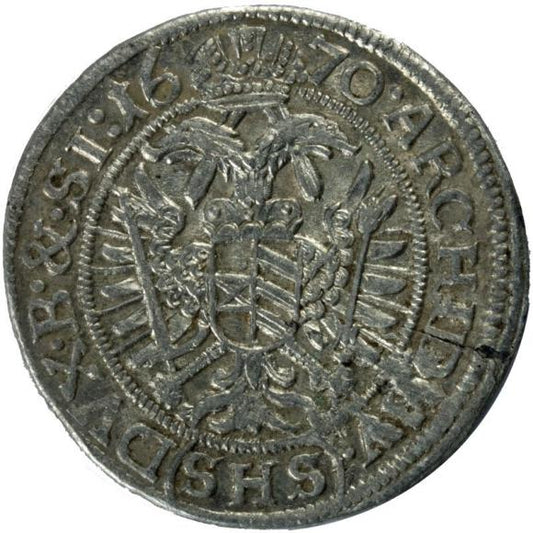 3 krajcary 1670 Leopold I Habsburg Wrocław