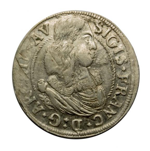 3 krajcary 1665 Zygmunt Franciszek Austria Tyrol Hall