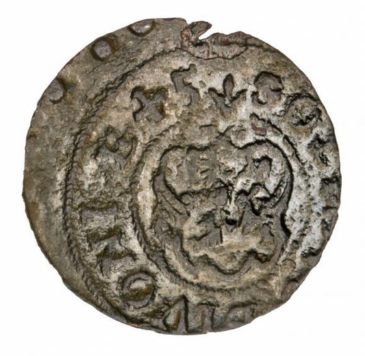 Szeląg 1645 Krystyna Waza Liwonia