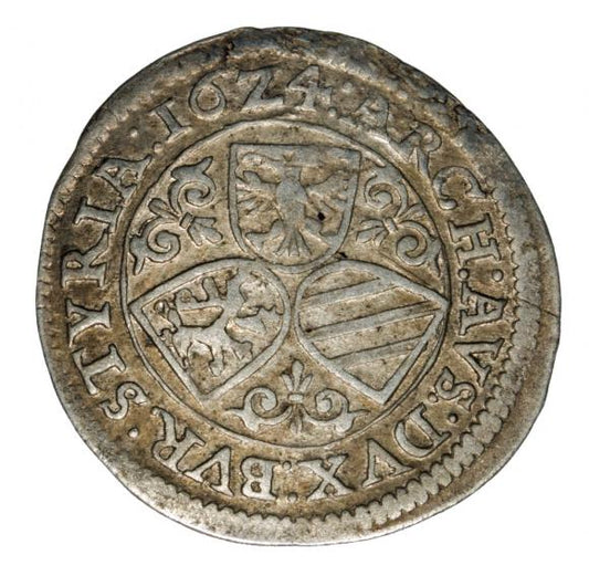 3 krajcary 1624 Ferdynand II Habsburg Austria Graz