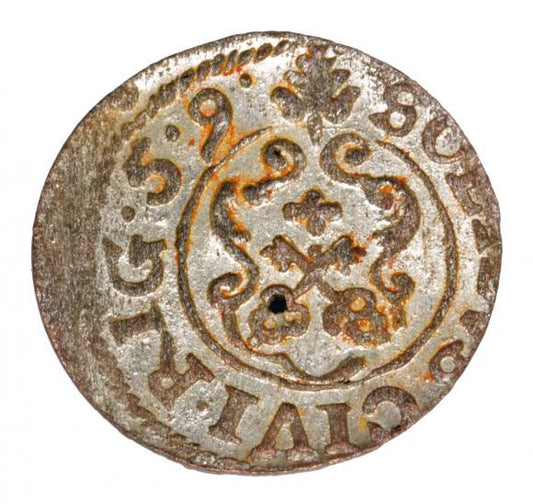Szeląg 1659 Karol Gustaw Ryga