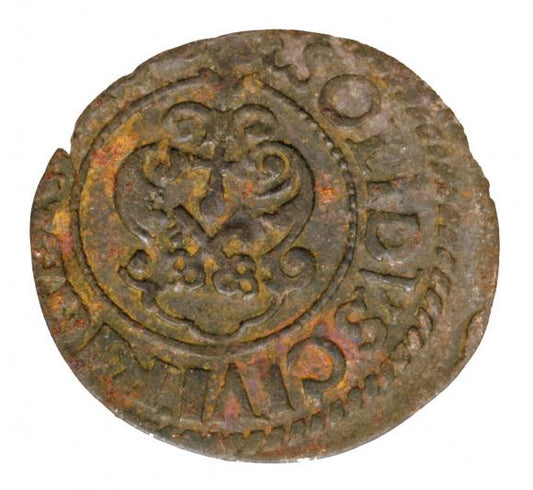 Szeląg 1631 Gustaw II Adolf Ryga