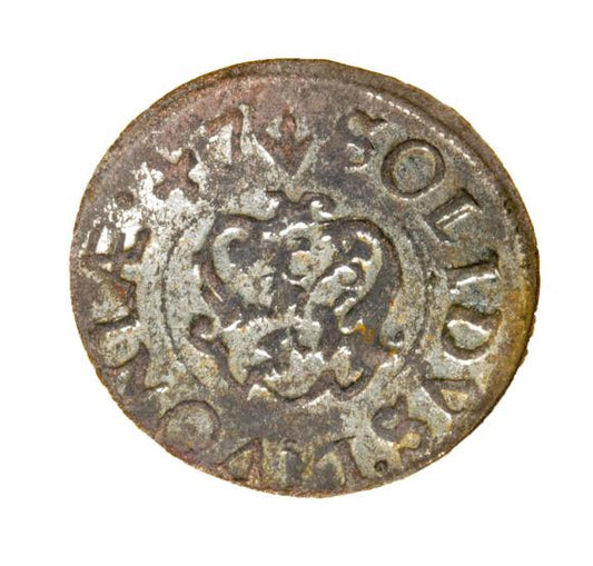 Szeląg 1647 Krystyna Waza Liwonia