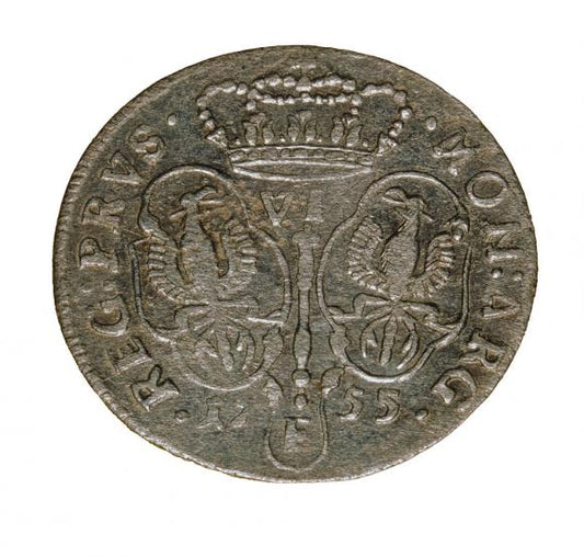 Szóstak 1755 Fryderyk II Wielki Prusy Królewiec