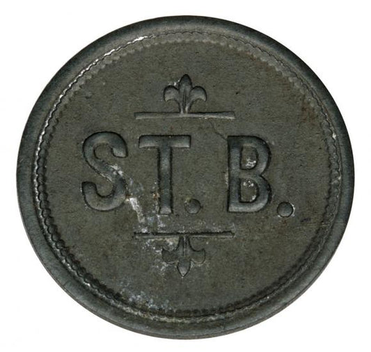5 fenigów żeton restauracyjny 1 portion ST. B.