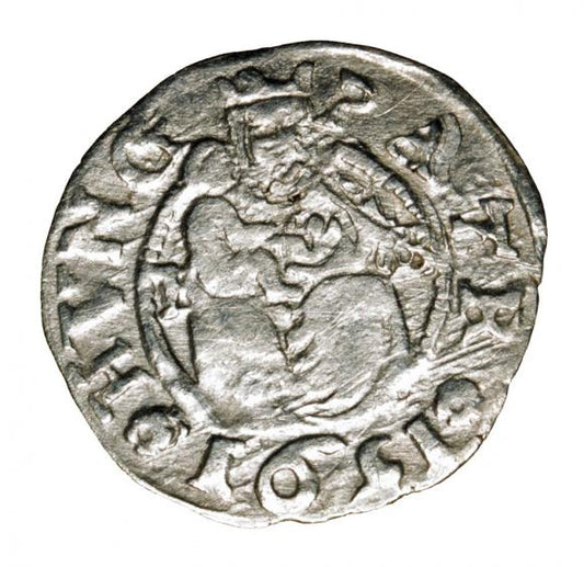 Denar 1591 Rudolf II Habsburg Węgry Kremnica