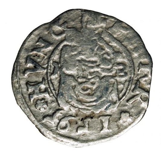 Denar 1595 Rudolf II Habsburg Węgry Kremnica