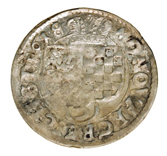 3 krajcary 1618 Jan Krystian Jerzy Rudolf Księstwo Brzesko-Legnicko-Wołowskie Złoty Stok