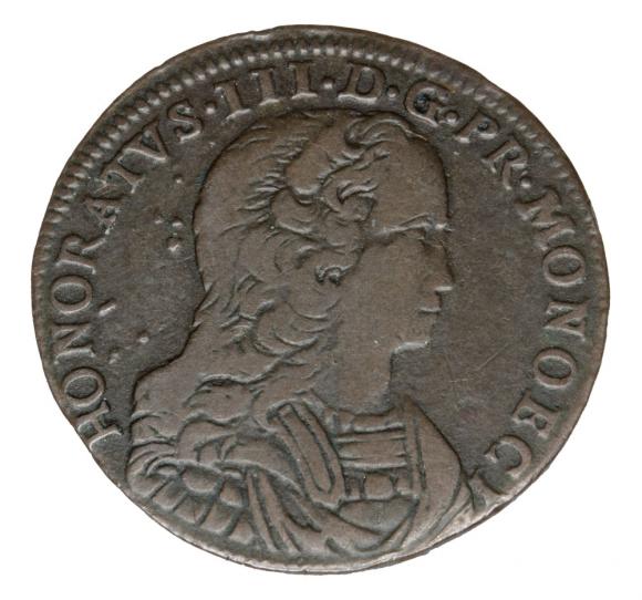 1 pezzetta 1734 Honoriusz III Grimaldi Monako
