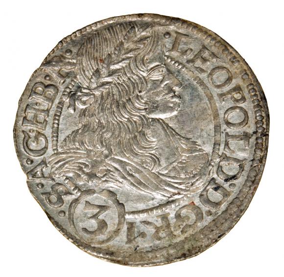 3 krajcary 1667 Leopold I Habsburg Wrocław