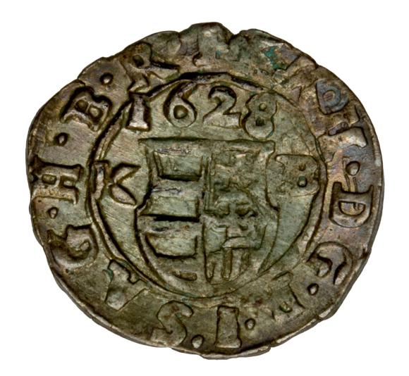 Denar 1628 Ferdynand II Habsburg Węgry Kremnica