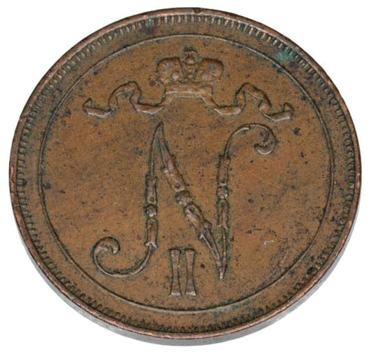 10 pennia 1915 Mikołaj II Romanow Finlandia okupacja rosyjska Helsinki