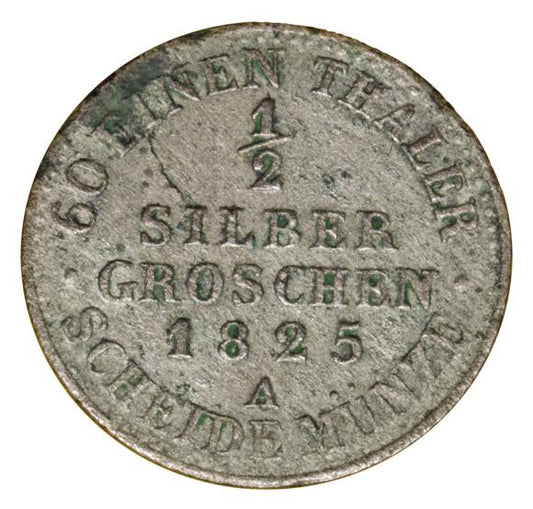 1/2 grosza srebrnego 1825 Fryderyk Wilhelm III Prusy Berlin