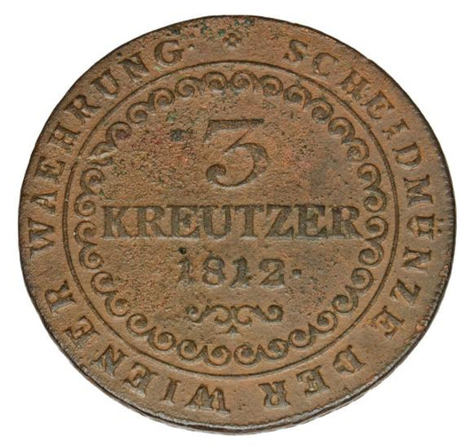 3 krajcary 1812 Franciszek II Habsburg Austria Karlsburg