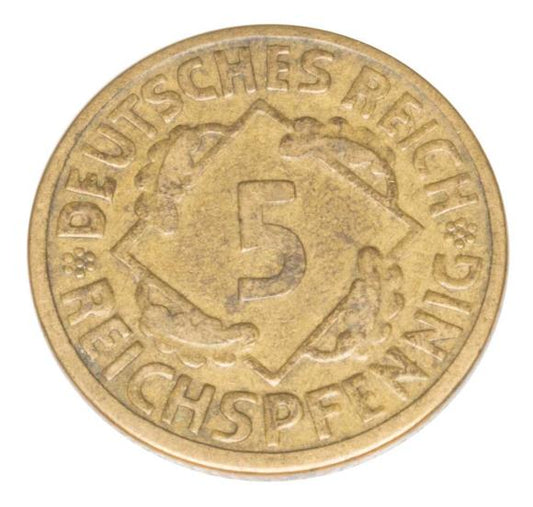5 reichspfennig 1925 Niemcy Stuttgart F