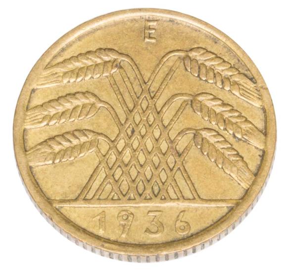 10 reichspfennig 1936 Niemcy Muldenhutten E