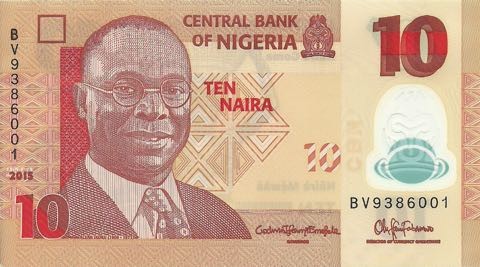 Nigeria 10 naira Kobiety z misami 2015/2016 P-39