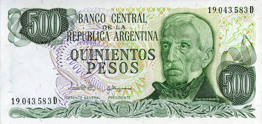 Argentyna 500 peso Pomnik 1977+ P-303c