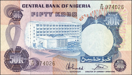 Nigeria 50 kobo Pilarze 1973 P-14g