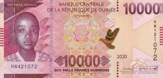 Gwinea 10 000 franków Sawanna 2020 P-49A