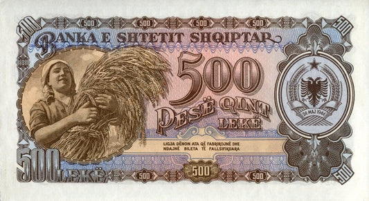 Albania 500 leke Żniwa 1957 P-31a