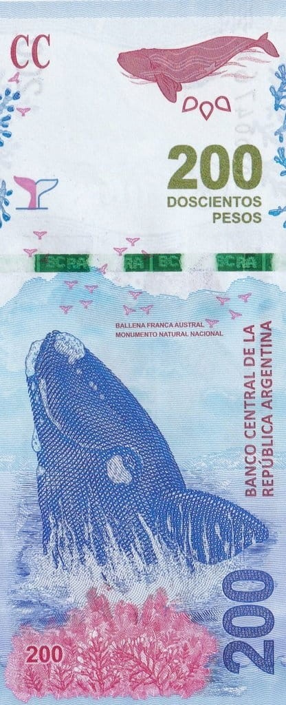 Argentyna 200 peso Wieloryb 2016 P-364a