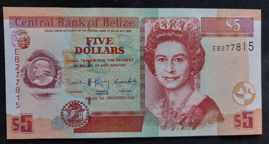 Belize 5 $ Wyspa Św. Jerzego 2022 P-67i