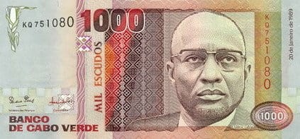 Cabo Verde 1000 Escudos Szarańcza 1989 P-60