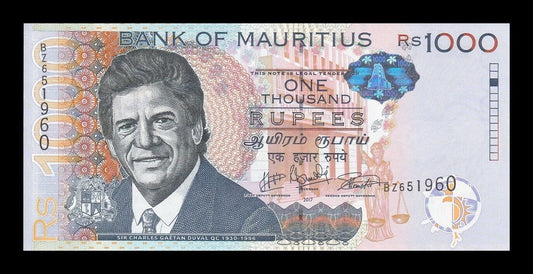 Mauritius 1000 rupii Rezydencja 2017 P-63c