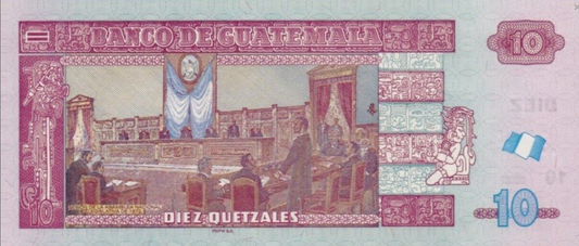 Gwatemala 10 Quetzal Sąd 2018 P-123Ae