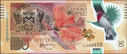 Trynidad i Tobago 50$ Ptak 2014 P-54