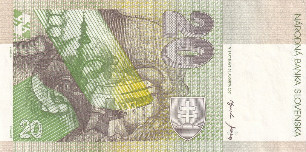 Słowacja 20 koron Książe Pribina 2001 P-20e