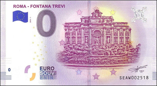 UE 0 euro Roma Fontanna Trevi 2019.1