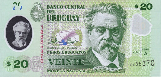 Urugwaj 20 peso Alegoria Ojczyzny 2020 P-101a