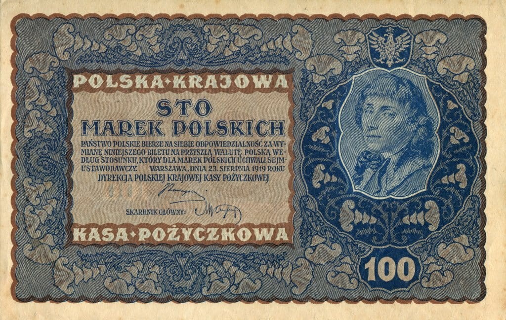 100 mp Tadeusz Kościuszko 1919 P-27c IH serja C