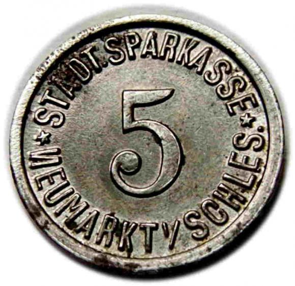 5 fenigów 1919 Środa Śląska / Neumarkt