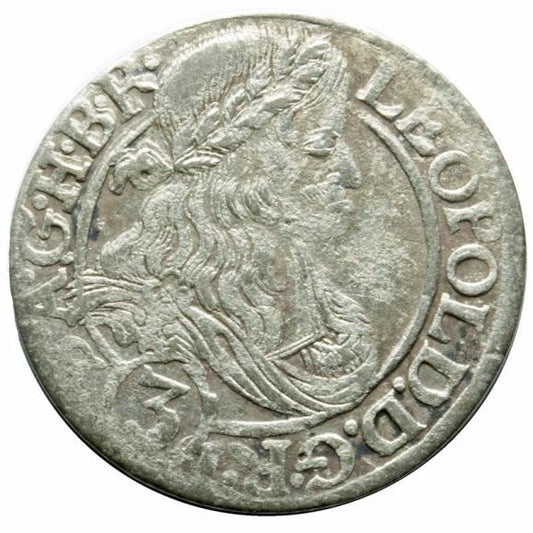 3 krajcary 1666 Leopold I Habsburg Śląsk Wrocław