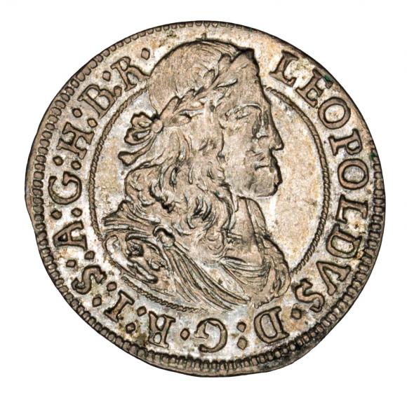 3 krajcary 1671 Leopold I Habsburg Austria Tyrol Hall