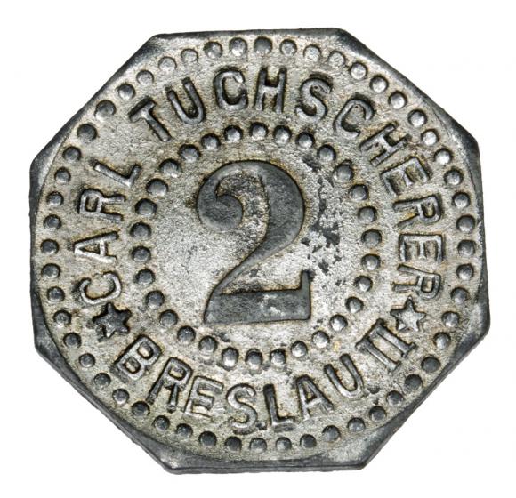 2 fenigi Carl Tuchscherer Wrocław