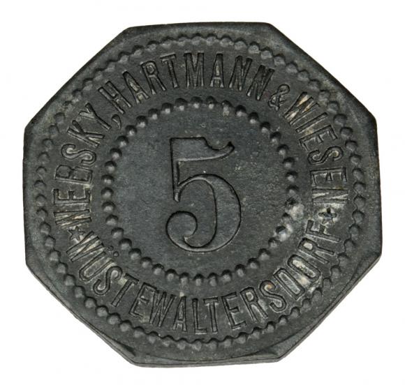 5 fenigów Walim / Wustewaltersdorf
