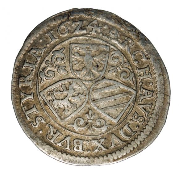 3 krajcary 1624 Ferdynand II Habsburg Austria Graz