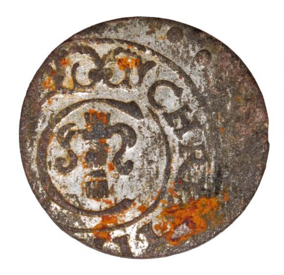 Szeląg 1653 Krystyna Waza Ryga
