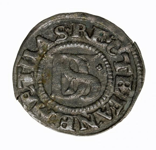 Szeląg podwójny 1612 Filip Juliusz Wołogoski Pomorze Nowopole Franzburg