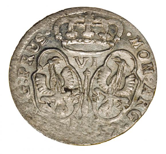 Szóstak 1757 Fryderyk II Wielki Prusy Królewiec