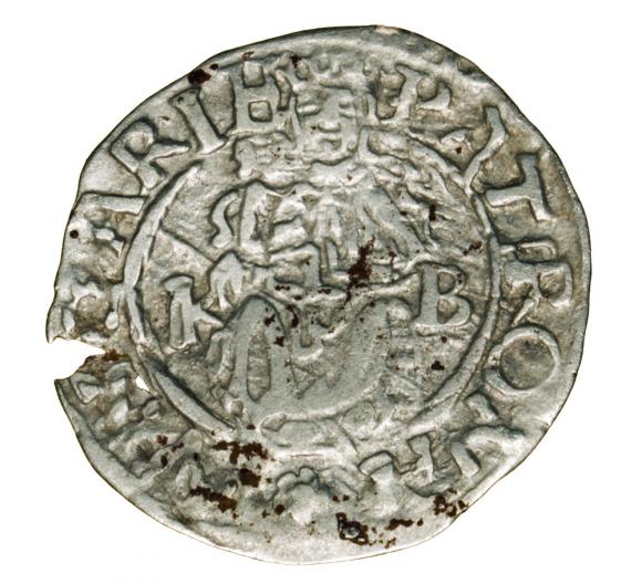 Denar 1572 Maksymilian II Habsburg Węgry Kremnica