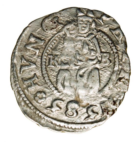 Denar 1585 Rudolf II Habsburg Węgry Kremnica