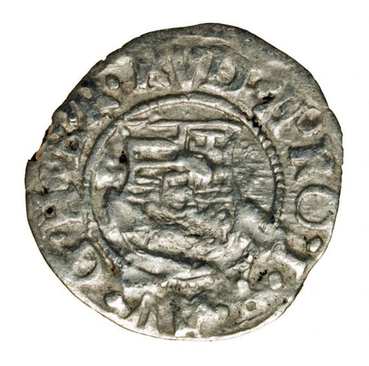 Denar 1593 Rudolf II Habsburg Węgry Kremnica