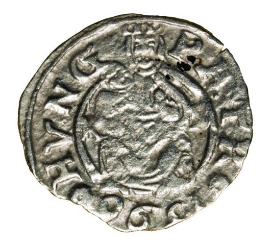 Denar 1596 Rudolf II Habsburg Węgry Kremnica