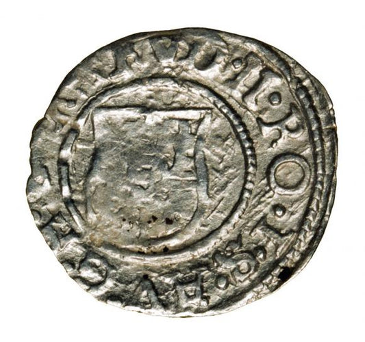 Denar 1597 Rudolf II Habsburg Węgry Kremnica